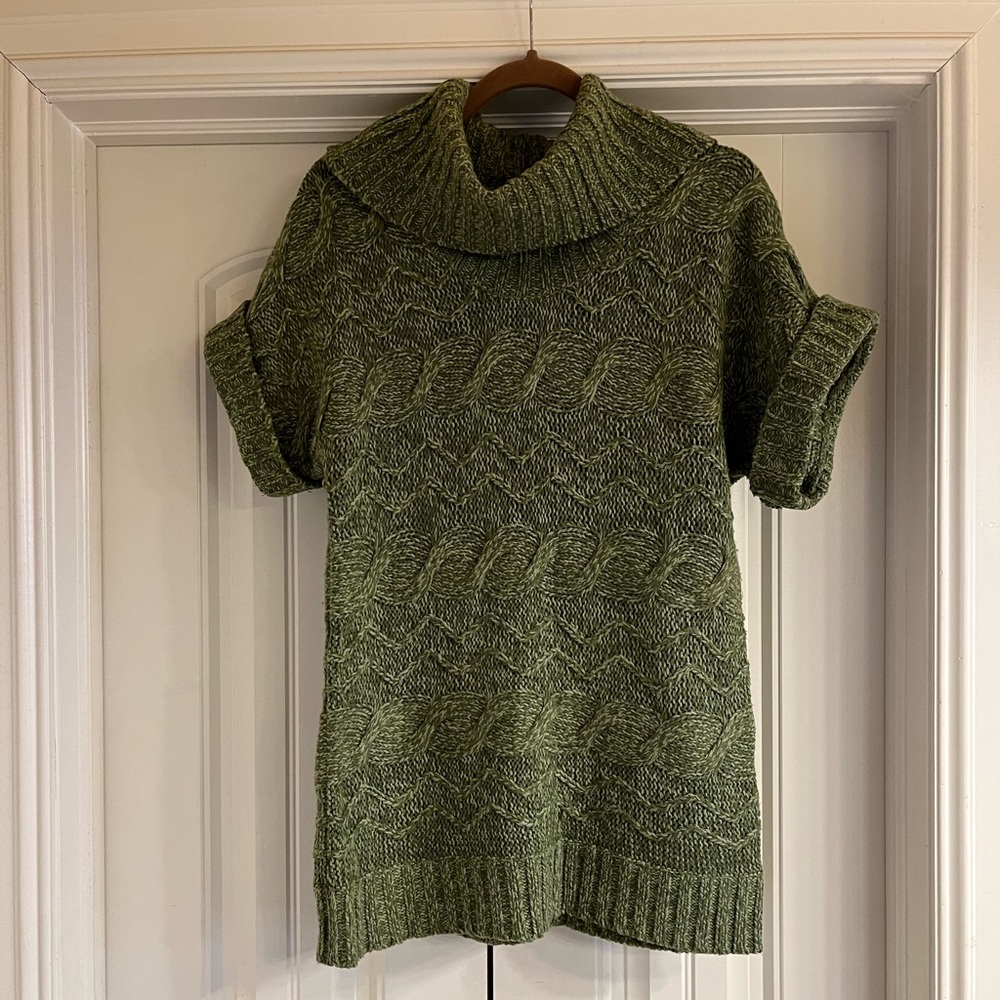 Olive green sweater, gently worn, size xL, but fits more like a medium or large.